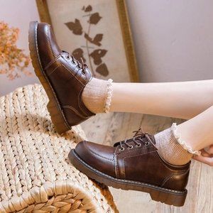 Retro Oxford Women Shoes / Dark Academia Shoes
